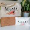 Bolso Algodón Y Corcho Floral Y Portatodo Mamá O Abuela