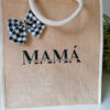 Bolso De Yute Gran Capacidad Con Lazo Vichy