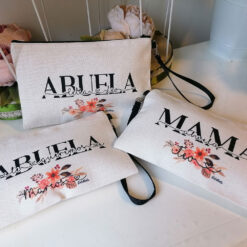 Bolso Portatodo De Lino Mamá O Abuela