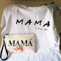 Camiseta Algodón + Bolso De Mano Mamá De...