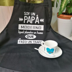 Delantal Papá Moderno+juego De Café