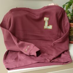 Sudadera Inicial Floral Con Nombre En La Manga