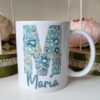 Taza Inicial Floral Estampado Liberty