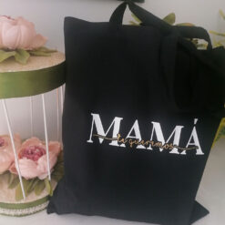 Tote Bag Negra Mamá Te Queremos