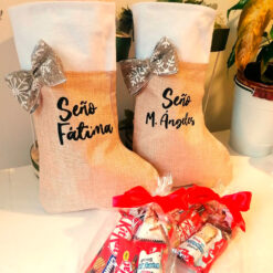 Calcetín Personalizado Con Lazo, Incluye Chocolates