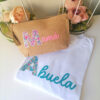 Camiseta + Neceser Inicial Destacada 29,8€.Opciones En Camiseta Talla, Mamá O Abuela, En Neceser Mamá O Abuela