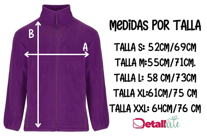 Más Información Tallas Unisex